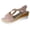 Khaki, variant on Women's Wedge Sandals Open Toe Espadrilles Slingback Heels Comfortable Flatform Summer Beach Shoes for Daily Walking Brown Size 8.5
