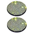 thumbnail image 1 of yingyy Pack de 2 PVC en Plastique Voiture Tasse Titulaire Mat Portable Imperméable Lavable Anti-Dérapant Strass Accessoires Colorés 1Set, 1 of 6