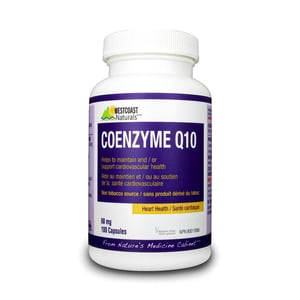 Westcoast Naturals CoEnzyme Q10 pour renforcer la stabilité cardiovasculaire, 50 Capsules