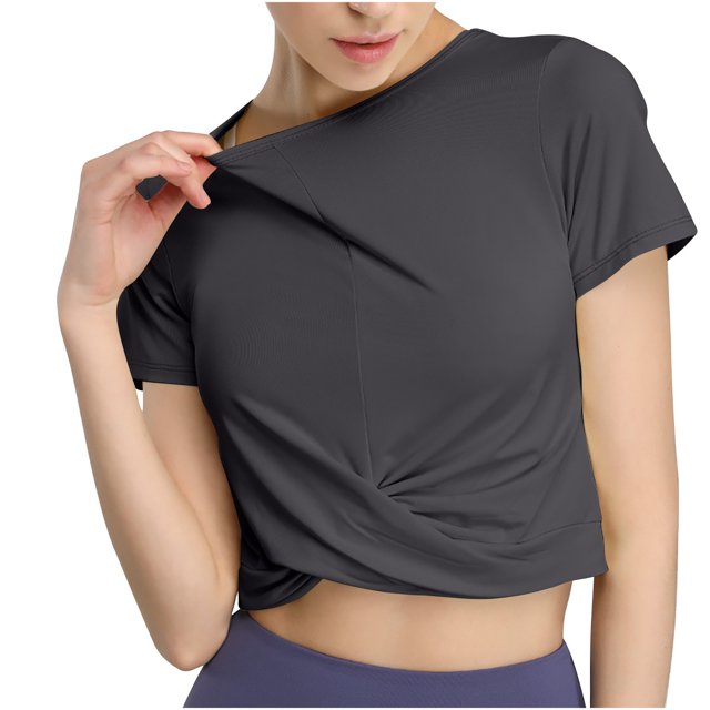 Yuyuzo Haut d'Entraînement pour Femmes Sans Manches à Col Rond Court Course Actif Yoga Gym T-Shirts