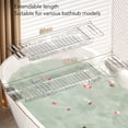 thumbnail image 3 of Retractable Bathtub Tray for Books, Tablets, Wine, Stylish Bathroom Accessory, Convenient Space Holding Items, 3 of 7