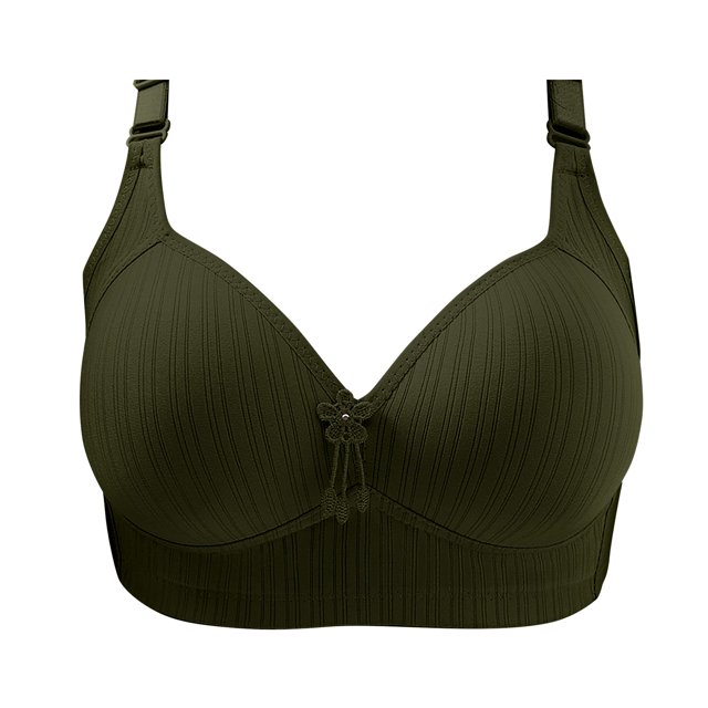 Clearance Sale 2025 Bra Women Clearance Lace Back Button Shaping Cup Adjustable Shoulder Strap Large Size Bra