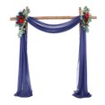 thumbnail image 1 of fastboy 2pcs/set Wedding Arch Drape Elegant Chiffon Fabric Draping Curtain For Courtyard Wedding For Wedding Dark blue, 1 of 6