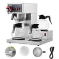 thumbnail image 1 of 12 Cups Commercial Drip Coffee Maker with 3 Glass Carafes and 3 Warmers Office, 1 of 9
