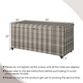 thumbnail image 3 of Costway 96 Gallon Patio Rattan Storage Deck Box Container Garden Liner Wheels Mix Grey, 3 of 10