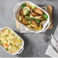 thumbnail image 4 of EGNMCR White Ceramic Rectangular Double Handled Baking Pan For Gratin Cheese Rice 10 Inches Ceramic baking pan, 4 of 7