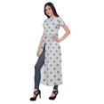 thumbnail image 2 of Moomaya Kurta à Manches Courtes Tunique d'Été Imprimée Kurtis à Fente avant pour Femmes, 2 of 5