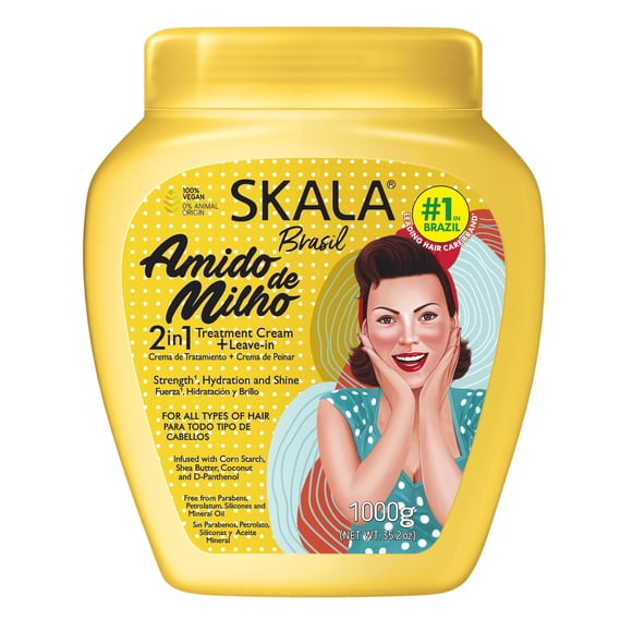 SKALA - Linha Expert - Creme de Tratamento 2 em 1 Amido de Milho 1 Kg - (Expert Collection - Corn Starch 2 in 1 Treatment Cream Net 33.81 Oz)