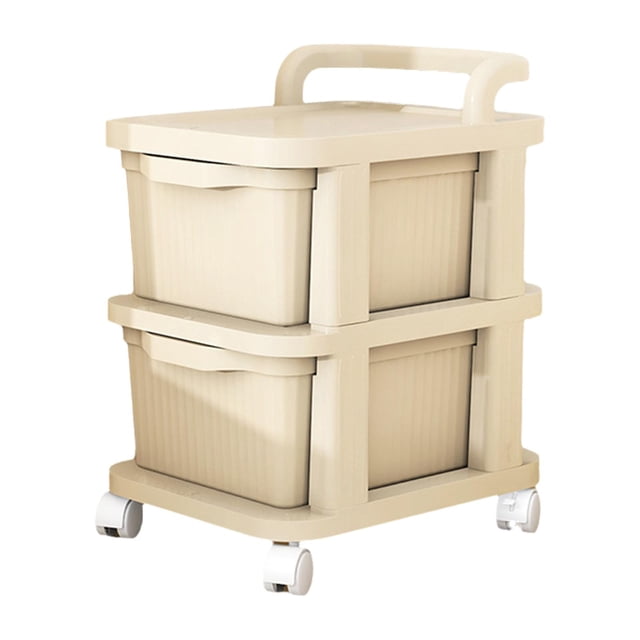 Lipstore Chariot de Rangement à Tiroirs avec Roulettes Pivotantes à 360 Degrés Chariot de Rangement Roulant pour Dortoir 2 Niveaux