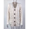 thumbnail image 4 of CPOKRTWSO Cardigan Tricoté Surdimensionné à Manches Longues Ouvert pour Femmes, 4 of 5