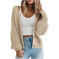 thumbnail image 1 of FAIWAD Cardigans pour Femmes à devant Ouvert, Manches Longues, Boutonné, Grande Taille, Manteau Décontracté, 1 of 5