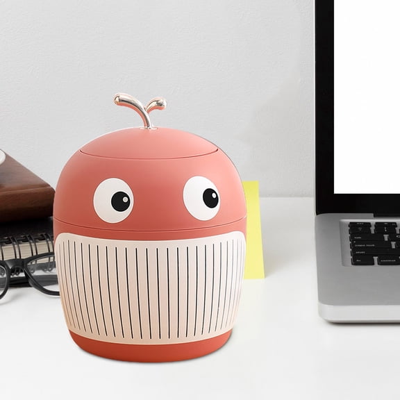 Petite Poubelle de Bureau avec Couvercle. Poubelle Mignonne Poubelle Portable, Poubelle pour la Maison et le Bureau Outils de Nettoyage Ménagers Salon