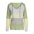 thumbnail image 1 of Women Casual Sweater Rib Knitted Long Sleeve Loose Fitting Pullover Hooded Drawstring Sweater, 1 of 6