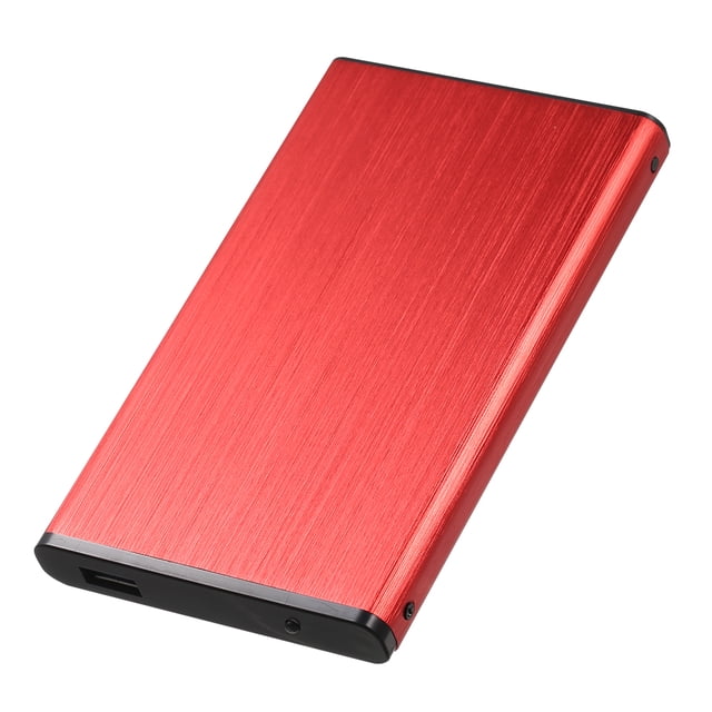 yeacher Compact USB 3.0 External Hard Drive Enclosure for 2.5" SATA HDD/SSD, Aluminum Alloy Case with High-Speed Data Transfer, Multiple Color Options (Red/Black/Blue/Silver)