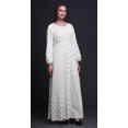 thumbnail image 4 of Bimba Robe Maxi en Georgette Mousse à Imprimé Floral Rose pour Femmes à Manches Longues avec Taille Élastique - Grande, 4 of 5