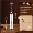 thumbnail image 2 of Milk Frother Handheld For Coffee Whisk 3 Speed Adjustable Drink With Stainless 3 Whisks Rechargeable Hand Frother Wand, 2 of 3