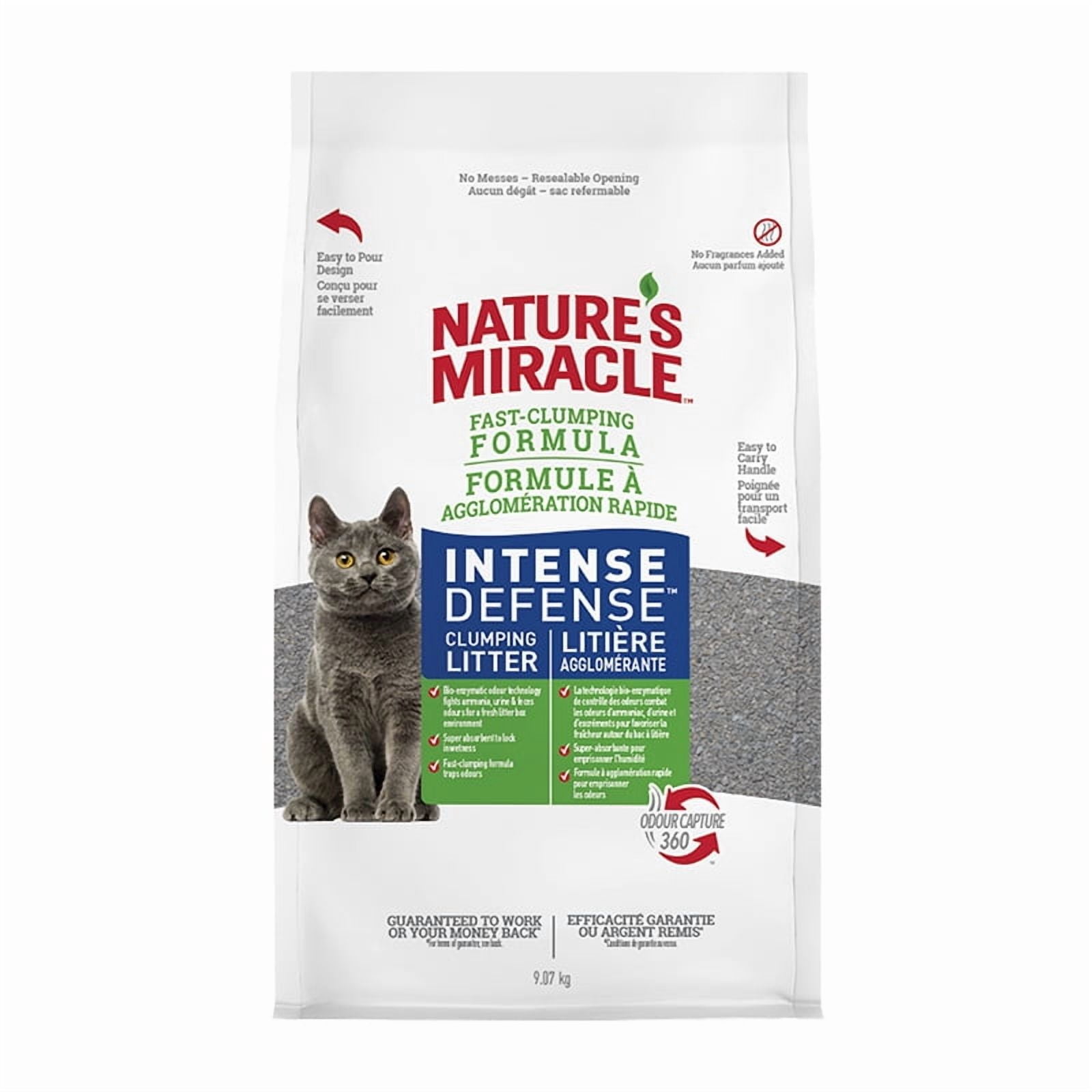 Nature’s Miracle Intense Defense Odor Control Litter, 20 Pounds