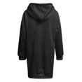 thumbnail image 4 of Womens Casual Hoodies Dress Fall Long Sleeve Sweatshirt Button Down Drawstring Pullover Top Lightweight Dress, 4 of 4