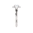 thumbnail image 3 of 1ct Diamant Halo Solitaire Vintage Bande Entrelacée Ronde Or Blanc 14k, 3 of 4