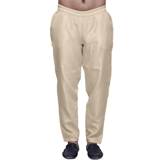 Atasi Solid Adjustable Ethnic Bottom Pant For mens Dupion Readymade Pajama