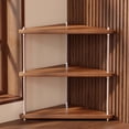 thumbnail image 1 of Desktop Corner Storage Rack, Triangular Storage Shelf, Multifunctional Display Rack, Wooden Metal Corner Organizer, Home Office Kitchen Storage, Space-Saving Shelf, 1 of 6