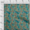 thumbnail image 2 of oneOone Cotton Poplin Twill Turquoise Blue Fabric Tribal Craft Projects Decor Fabric Printed By The Yard 56 Inch Wide, 2 of 4