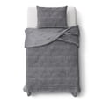 thumbnail image 1 of Mainstays Kids Gray Solid Plush Ribbed Corduroy Comforter Set, Twin, 2 Pieces, 1 of 3