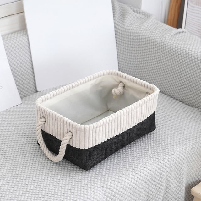 Panier de Rangement Pliable en Tissu pour l'Organisation de la Maison – Rangement pour Garde-Robe, Jouets et Lessive avec Poignées Robustes