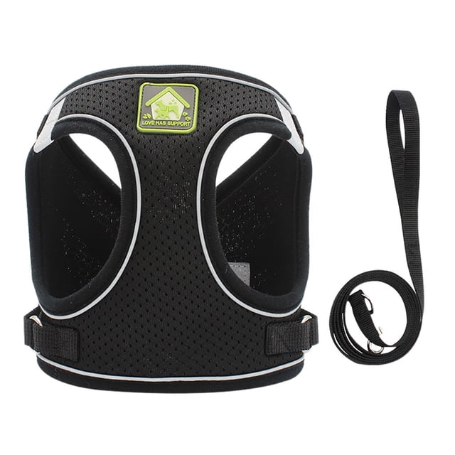 LSLJS Pet Harness and Leash Set, All-in-one Reflective Dog Harness No Pull with Adjustable Buckles for Puppies, Small, Medium, Large, and Extra-Large Dogs