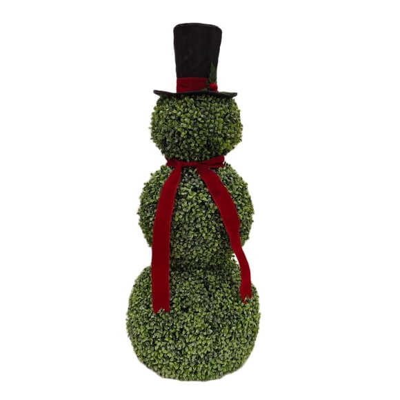 Boxwood Snowman Christmas Topiary, 32", by Holiday Time