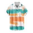 thumbnail image 2 of Styesk T-Shirts pour Homme Mode Décontractée Imprimé Poche Bouton Manches Courtes Col Rabattu Blouse Chemise, 2 of 5