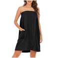 thumbnail image 1 of Kaemgyyd Women's Wrap Bath Robe Fleece Quick Drying Tube Robes Lightweight Adjustable Short Bathrobe with Pocket, 1 of 6
