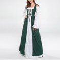 thumbnail image 2 of TopLLC Costumes d'Halloween pour Femmes, Robes d'Automne pour Femmes 2022 Mode Femmes Automne Patchwork Décontracté Épaules Dénudées Manches Longues Cosplay Robe Bandage Robe Maxi pour l'Halloween, 2 of 9