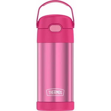 Thermos Kids Vacuum Insulated Funtainer Water Bottle with Flip Up Straw, 355ml, Pink, Back to School Supplies