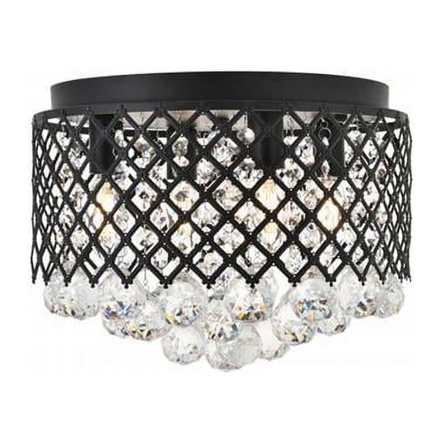 Living District LD5010F13MB Tully 4 Light Matte Black Flush Mount