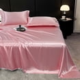 thumbnail image 1 of weibbin Ice Silk Bed Sheet Pillow Case 3 Piece Set And Luxurious Soft Ice Silk Bed Sheet Suitable For All Seasons Cool Ice Silk Fabric Machine Washable, 1 of 8