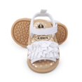thumbnail image 3 of Baby Toddler Girls Soft Open Toe Summer Sandals Flower Princess Flat Shoes, 3 of 6