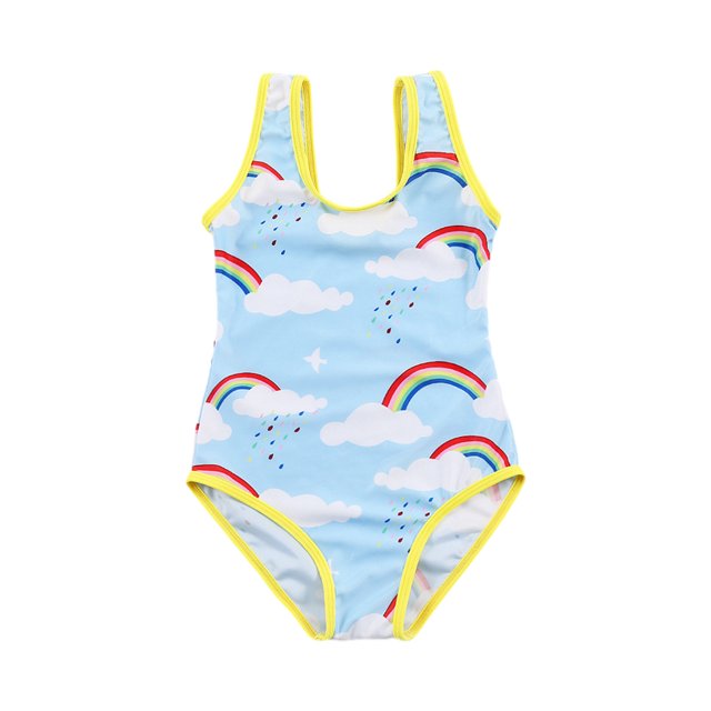 Pisexur Girls One-Piece Swimsuit 3-7 Years Adjustable Ruffle Bathing Suits Cute Striped Swimwear for Toddler Beach Pool