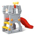 thumbnail image 3 of Costway Children Castle Slide Play Slide with Basketball Hoop and Telescope Toy, 3 of 9