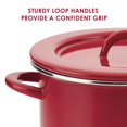 thumbnail image 3 of Rachael Ray Create Delicious Marmite avec Couvercle - 12 Pintes, Rouge, 3 of 4