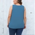 thumbnail image 4 of Timegard Womens Plus Size Tank Tops Ribbed V-Neck Comfy Casual Loose Shirt Top Basic Tee Blouse Undershirts, 4 of 7