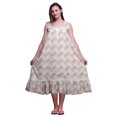 thumbnail image 1 of Bimba White13 Chemises de Nuit en Coton à Feuilles Florales et Roses pour Femmes Mi-Mollet Imprimées Robe de Nuit Petite, 1 of 6