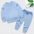 thumbnail image 2 of MeetoTime Ensemble 2 Pcs pour Filles et Garçons, Chandail Molletonné de Base à Enfiler et Pantalon de Jogging, Ensemble en Coton pour Tout-Petits, 2 of 4