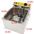 thumbnail image 2 of 12L Cheese Hot Dog Sticks Fryer Multifunctional Electric Deep Fryer Stainless Steel 110V, 2 of 12