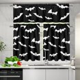 thumbnail image 2 of Halloween Bat Kitchen Curtains and Valances 3 Piece Set,Valance Curtains for Kitchen Windows Halloween Kitchen Curtains Tiers and Valances for Cafe Living Room Window Decoration, 2 of 5