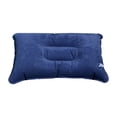thumbnail image 2 of Inflatable Travel Bolster Pillow | Thick Flocked PVC Portable Neck & Lumbar Support | Lightweight Compact Design for Camping Backpacking Office Home | Blue | 13.78x8.27 in, 2 of 8