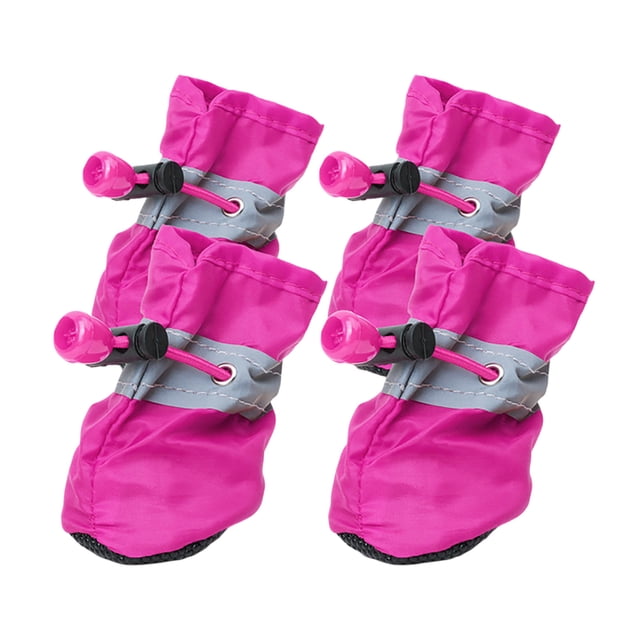 Protective Pet Footwear Set for Dogs and Cats with Secure Grip Traction Sole Design 4PCS