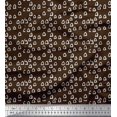 thumbnail image 1 of Soimoi Brown Cotton Voile Fabric Triangle Geometric Print Fabric by Yard 56 Inch Wide, 1 of 3
