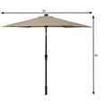 thumbnail image 4 of Costway Parasol Solaire de Patio 9 Pi, Parasol de Marché à DEL, Acier Inclinable avec Manivelle, Extérieur, 4 of 10