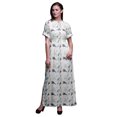 thumbnail image 1 of Bimba Robe Longue d'Été en Rayonne Imprimée Baleine Océan à Manches Kimono avec Fente - Medium, 1 of 6